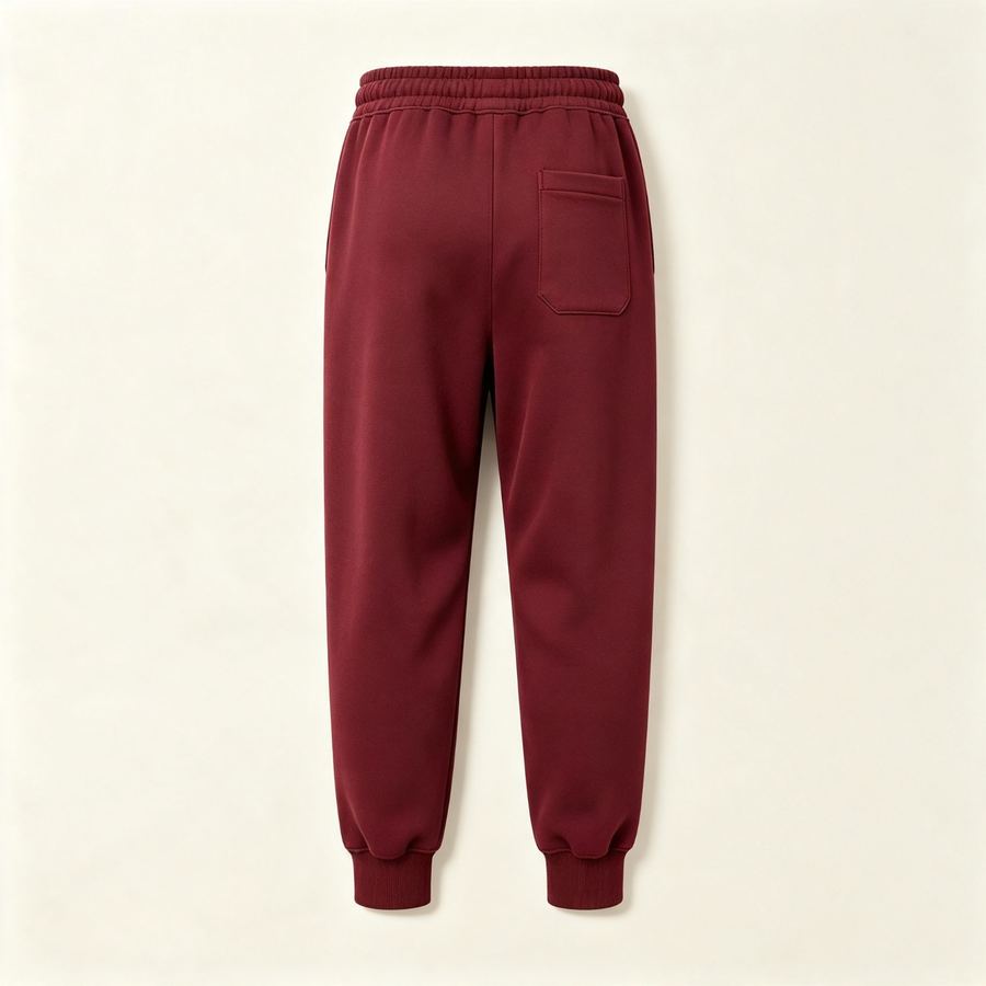 Khijaali Industry Baggy Bottoms — back view with patch pocket
