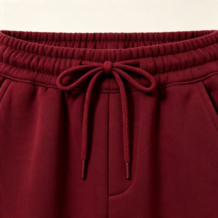 Khijaali Industry Baggy Bottoms — elastic waistband and drawstring detail