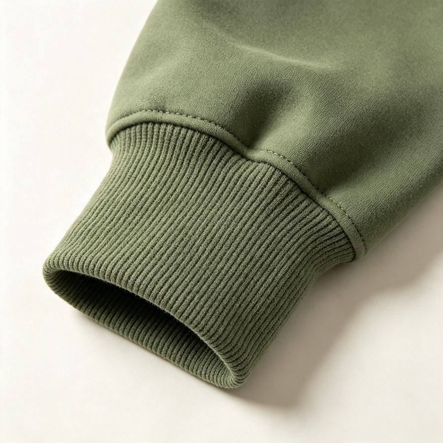 Khijaali Industry Hoodies — ribbed cuff detail