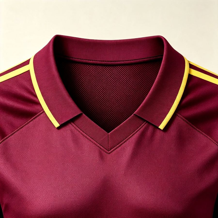 Khijaali Industry Football Jersey — plica collar detail